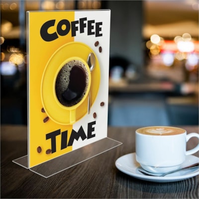 Deflecto Classic Image Double-Sided Sign Holder - 8.50" (215.90 mm) Width x 11" (279.40 mm) Height - Rectangular Shape - Self-standing, Bottom Loading - Indoor, Outdoor - Plastic - Clear - 1 Each 8.5X11 PORTRAIT FOR COUNTERTOP LITERATURE SLIDES IN FROM BTTM