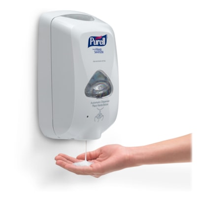 PURELL® TFX Touch-free Sanitizer Dispenser - Automatic - 1.20 L Capacity - Support 3 x C Battery - Gray - 1 Each DISPENSER 