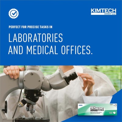 KIMTECH - Essuie-tout Kimtech Science Kimwipes(tm) - 1 Pli - largeur de 14,40 po (365,76 mm) x longueur de 16,40 po (416,56 mm) - Blanc - 144 / boîte KIMWIPES  (38CM X 43CM) 