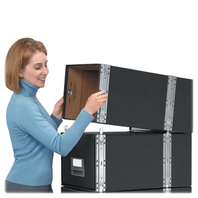 Staxonsteel® - Letter - Internal Dimensions: 12" (304.80 mm) Width x 24" (609.60 mm) Depth x 10.50" (266.70 mm) Height - External Dimensions: 14" (355.60 mm) Width x 25.5" (647.70 mm) Depth x 11.1" (282.70 mm) Height - Media Size Supported: Letter - Interlocking Closure - Heavy Duty - Stackable  12-1/4WX10-1/2HX24 STAX-ON- STEEL FRAME SELF STACKING WIRE