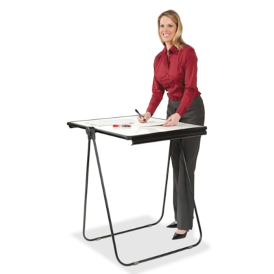 Quartet Ultima Easel - 70" (1778 mm) Height - Plastic, Steel, Aluminum - Black TILTS TO ANY ANGLE ADJ. HIGH BLK SATIN FINISH QUARTET