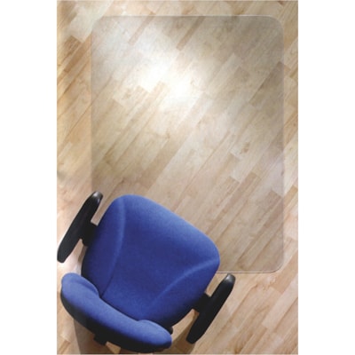Floortex Cleartex Ultimat® Polycarbonate Rectangular Chair Mat for Hard Floor - 35" x 47" - Home, Office, Hardwood Floor, Floor, Hard Floor, Carpeted Floor - 47" (1193.80 mm) Length x 35" (889 mm) Width x 0.075" (1.91 mm) Depth x 0.075" (1.91 mm) Thickness - Rectangular - Polycarbonate - Clear - FLOORTEX 