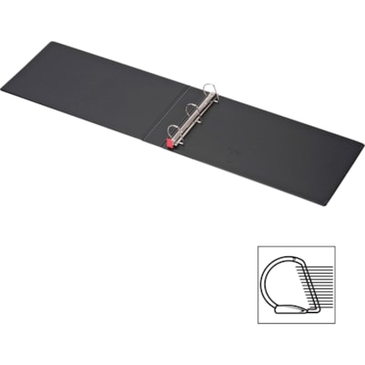 Cardinal® Premier EasyOpen Locking Slant-D Tabloid Binder - 2" (50.80 mm) Binder Capacity - Tabloid - 11" (279.40 mm) x 17" (431.80 mm) Sheet Size - 525 Sheet Capacity - 1 1/2" (38.10 mm) Spine Width - 3 Ring(s) - Fastener(s): D-Ring - Pocket(s): Inside Front & Back - Vinyl - Black - 2.62 lb (11 FORMAT BINDER 11X17 D-RING 2" CAPACITY BLACK  63% PCW