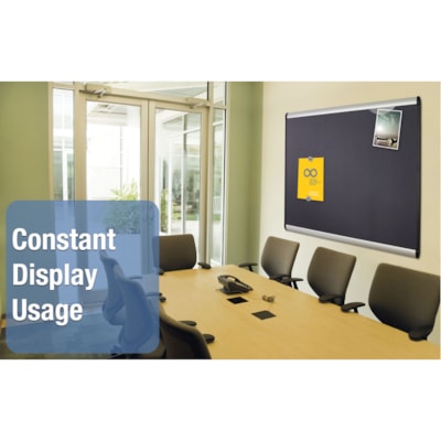 Quartet Prestige Plus Magnetic Bulletin Board - 36" (914.40 mm) Board Height x 48" (1219.20 mm) Board Width - Gray Fabric Surface - Magnetic, Self-healing, Durable - Silver Aluminum Frame - 1 Each BULLETIN BOARD 4' X 3' MAGNETIC