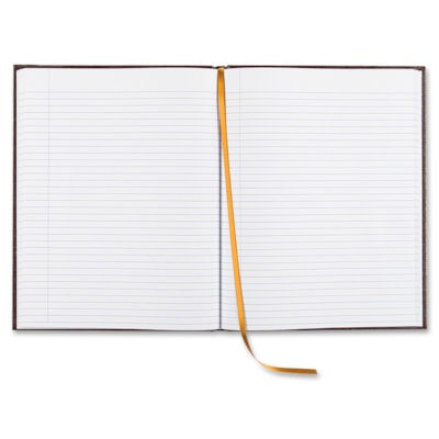 Rediform Large Executive Hardbound Notebook - Letter - 150 Sheets - Sewn - Ruled Margin - 18 lb (8164.66 g) Basis Weight - Letter - 8 1/2" (215.90 mm) x 11" (279.40 mm) Sheet Size - White Paper - Blue Textured Cover - Hard Cover - Recycled - 1 Each PERFECT BINDING  10-3/4 X 8-1/ HARD BLUE COVER