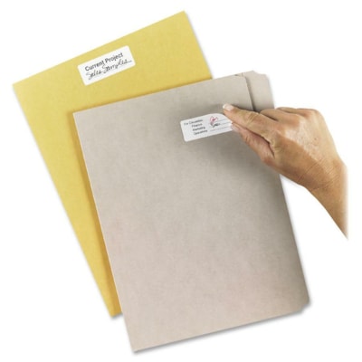 Avery® - Étiquettes d'identification amovibles - largeur de 1 po (25,40 mm) x longueur de 2 5/8 po (66,68 mm) - Amovible Adhésif - Rectangulaires - Laser - Blanc - 300 / emballage 2-5/8X1PO AMOVIBLES BLANCHES 30 PAR FEUILLE 300/PQT AVERY