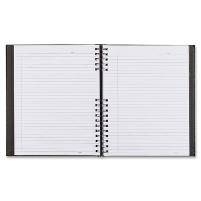 Blueline NotePro Twin-wire Composition Notebook - 300 Sheets - Twin Wirebound - 11" (279.40 mm) x 8 1/2" (215.90 mm) Sheet Size - 9.50" (241.30 mm) Height x 15" (381 mm) Width x 12" (304.80 mm) Length - Black Cover - Hard Cover, Micro Perforated, Index Sheet, Self-adhesive, Pocket - Recycled - 1 Eac SIMULATED LIZARD COVER 300PAGE
