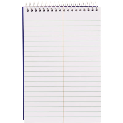 Blueline - Bloc-notes sténo à spirale en papier blanc - 350 Feuilles - Reliure spirale - Avant Surface quadrillé - format 6 po (152,40 mm) x 9 po (228,60 mm) - Paper Blanc - Cover Carton - Couverture rigide - 1 chaque RELIURE SPIRALE  COUV. FLEX 360 P.  RELIURE AU HAUT