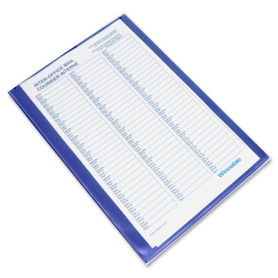 Winnable - Enveloppe interbureaux en polyéthylène - Entreprise - largeur de 10 po (254 mm) x longueur de 15 po (381 mm) - 1 po (25,40 mm) Soufflet - Cordon/Bouton - Bleu foncé - Polyester - 1chaque COURRIER INTERNE AVEC DEUX FEUILLES AVEC NOMS BLEU SOMBRE