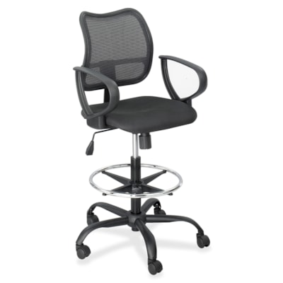 Safco Vue Extended Height Mesh Chair - Black Seat Color - Polyester Seat Material - Nylon Back Material - 5-star Base - Black - 1 Each BLACK  SAFCO 