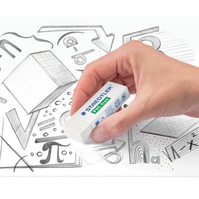 Staedtler PVC Free Eraser - 2.56" (65 mm) Width x 0.51" (13 mm) Height x 0.91" (23 mm) Depth - 1 Each - Latex-free, Smudge-free, PVC-free ERASER 