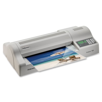 Fellowes Proteus(tm) 125 Laminator - 12.50" (317.50 mm) Lamination Width - 10 mil (0.25 mm) Lamination Thickness - 23" (584.20 mm) Height x 12" (304.80 mm) Width x 6" (152.40 mm) Depth  