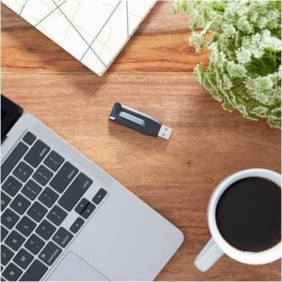 Microban Store 'n' Go V3 USB Drive - 16 GB - USB 3.2 (Gen 1) Type A - Blue, Black - Lifetime Warranty - 1 Each B 3.2 GEN 1  FLASH DRIVE BLUE 
