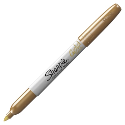 Sharpie Metallic Permanent Markers - Fine Marker Point - Gold Ink - Alcohol Based - 1 Dozen METALLIC 