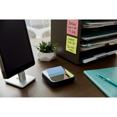 Post-it® Greener Dispenser Notes - Sweet Sprinkles Color Collection - 600 - 3" (76.20 mm) Flag/Note Width x 3" (76.20 mm) Flag/Note Length - Square - 100 Sheets per Pad - Unruled - Positively Pink, Fresh Mint, Moonstone - Paper - Repositionable, Self-adhesive - Recycled ASSORTED COLOURS 3" X 3" 6 PADS/PACK