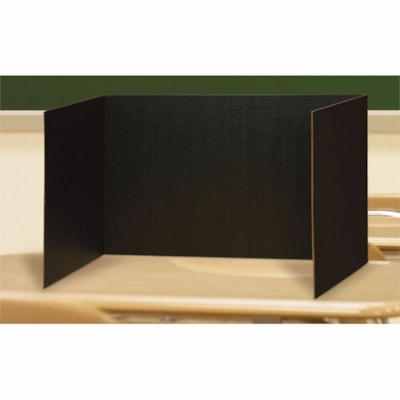 Pacon - Écran de confidentialité 3791 - largeur de 48 po (1219,20 mm) x hauteur de 16 po (406,40 mm)longueur de 5 po (127 mm) - Noir - 4 / emballage  