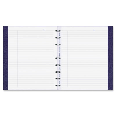 Blueline - Carnet MiracleBind - 150 Pages - Double fil - Margin Avec ligne - format 9 1/4 po (234,95 mm) x 7 1/4 po (184,15 mm) - Papier Blanc - Couverture Pourpre Cannelé - Microperforé, Onglet autocollant, Feuille d'index, Cartonné, Pochette - Recyclé - 1 chaque VIOLET. 150 PAGES FORMAT : 9-1/4 X 7-1/3