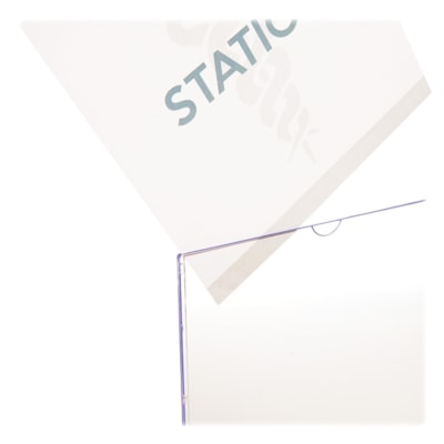 Deflecto - Porte-panneau de bureau - hauteur de 11 po (279,40 mm) x largeur de 8,50 po (215,90 mm) - clair - 1 chaque CHARGE PAR LA HAUT 8-1/2" X 11" - CLAIR