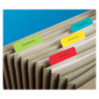 Post-it® Tab Divider - Write-on Tab(s) - 1.50" (38.10 mm) Tab Height x 2" (50.80 mm) Tab Width - Self-adhesive - Assorted Tab(s) - Repositionable, Durable - 24 / Pack PRIMARY COLOURS 2" TABS 24 TABS/PACK