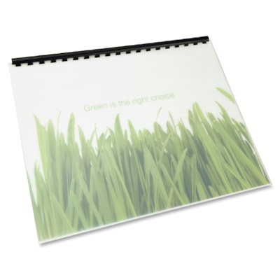 GBC Binding Presentation Covers - For Letter 8 1/2" (215.90 mm) x 11" (279.40 mm) Sheet - Frost - Polypropylene - 25 / Pack SIZE 8 1/2 X 11" 100% RECYCLED POLY BINDING COVER