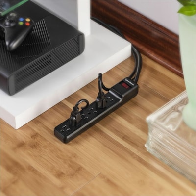 CyberPower CSB6012 Essential 6-Outlets Surge Suppressor with 1200 Joules and 12FT Cord - Plain Brown Boxes - Black - 6 x NEMA 5-15R - 1200 J - 125 V AC Input - 60 kA - 12 ft (3.66 m) - Keyhole/Undermount/Wall Mount ESSENTIAL SERIES CSB6012 
