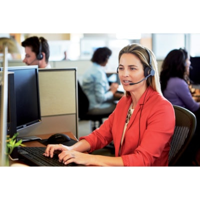 Jabra BIZ 2300 QD Headset - Stereo - Quick Disconnect - Wired - Over-the-head - Binaural - Supra-aural - Noise Cancelling Microphone - Black  