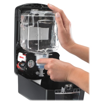 Gojo® LTX-12 Touch-free Foam Soap Dispenser - Automatic - 1.20 L Capacity - Site Window, Refillable, Touch-free, Lockable, Skylight - Chrome, Black - 1 Each CHROME/BLACK 