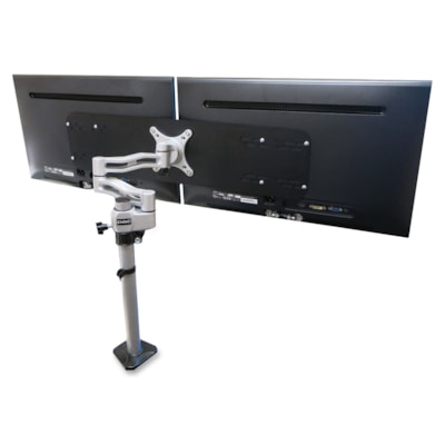 DAC® MP-209 Mounting Adapter for Flat Panel Display - Black - 24" (609.60 mm) Screen Support - 44 lb (19958.06 g) Load Capacity - 75 x 75, 100 x 100 - VESA Mount Compatible - 1 Each CONVERTS SINGLE ARM TO A DUAL MONITORS UP TO 24"  VESA MIS-D