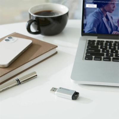 Verbatim Store 'n' Go Secure Pro USB 3.0 Drive - 32 GB - USB 3.0 - Silver - 256-bit AES - Lifetime Warranty - 1 Each   3.0 Flash Drive 