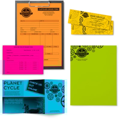 Astrobrights - Papier de couleur - Assortiment de 5 couleurs ' Bright » - format lettre - 8 1/2 po (215,90 mm) x 11 po (279,40 mm) - 24 lb (10886,22 g) Poids de Base - Lisse - Bleu lunaire, Vert terra, Orange cosmique, jaune solaire, Fucshia - 500 / Ramette FSC LASER JET D'ENCRE GARANTIE COULEURS ASSORTIES 500/PK