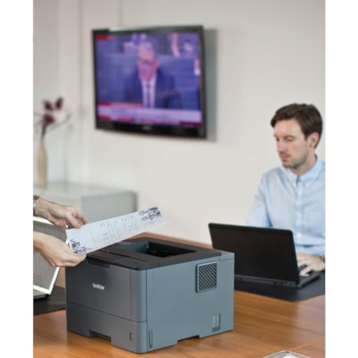 Brother HL HL-L5000D Desktop Laser Printer - Monochrome - 42 ppm Mono - 1200 x 1200 dpi Print - Automatic Duplex Print - 300 Sheets Input - 50000 Pages Duty Cycle - Plain Paper Print - USB ser - USB Parallel - 1-sided p rint: Up to 42 pages