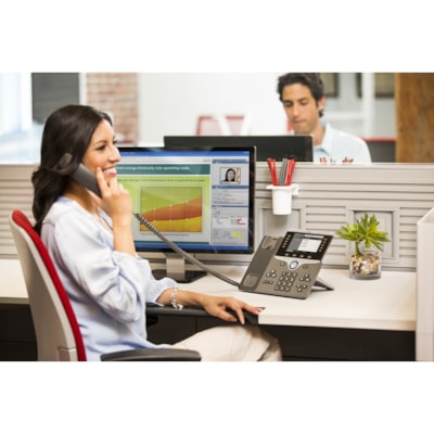Cisco 8811 IP Phone - Corded - Wall Mountable, Desktop - Charcoal - 5 x Total Line - VoIP - User Connect License, Unified Communications Manager - 2 x Network (RJ-45) - PoE Ports PLATFORM P 