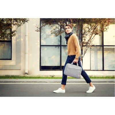 Lenovo T210 Carrying Case for 15.6" Notebook, Book - Gray - Water Resistant - Polyester Body - Handle, Luggage Strap - 15.75" (400 mm) Height x 11.81" (300 mm) Width x 2.17" (55 mm) Depth  CASE 