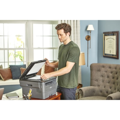 HL-L2390DW Multifunction Monochrome Laser Printer - Copier/Printer/Scanner - 36 ppm Mono Print - 2400 x 600 dpi Print - Automatic Duplex Print - Up to 10000 Pages Monthly - 250 sheets Input - Color Scanner - 1200 dpi Optical Scan - Wireless LAN - Wi-Fi Direct, Google Cloud Print, Apple AirPrint, Bro L2390DW Print Copy Scan Wirele ss 802.11b/g/n Hi-Sp