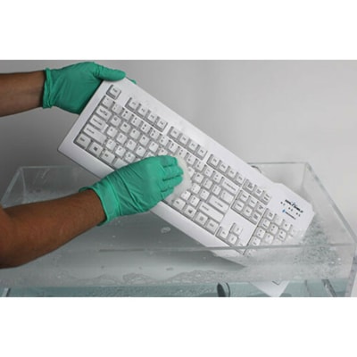 Seal Shield Silver Seal Glow Waterproof Keyboard Long Cable - Cable Connectivity - USB Interface - English (US) - QWERTY Layout - White Long Cable - SSWKSV207GL\ - 10 0% waterproof & dish