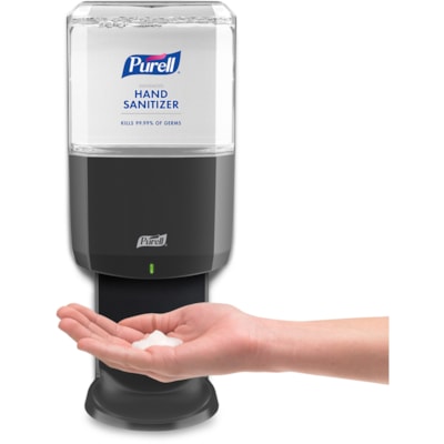 PURELL® - ES6 Distributeur d'antiseptique pour les mains - Automatique - 1,20 L Capacité - Support 4 x C Batterie - Mécanisme de verrouillage, Résistants, Fixation Murale, Sans contact - Graphite - 1 chaque DISTRIBUTEUR DE GRAPHITE TACTI 