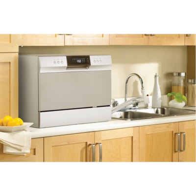 Danby 6 Place Setting Dishwasher - Countertop - 6 Place Settings - 11.73 L Capacity - 8 Programmes - 54 dB - Silver, Black  