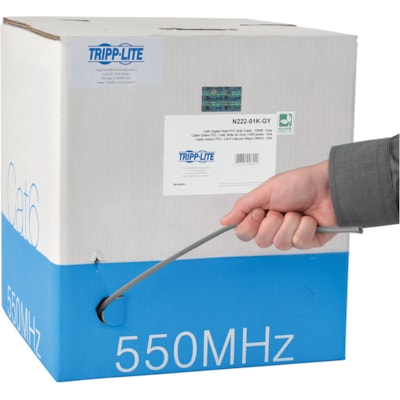 Tripp Lite Cat6 Bulk Cable - 1000ft - Gray d Pair (UTP) - Bare Wire Right  Connector - Bare wi