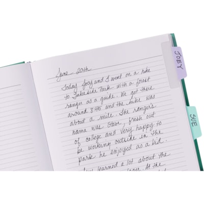 Avery® - Onglet dossier Ultra Tabs - 48 Onglet(s) - hauteur de l'onglet 1 po (25,40 mm) x largeur de l'onglet 2,50 po (63,50 mm) - Tab clair Film, Bleu pastel Papier, Rose pastel, Violet Pastel, Vert pastel - 48 / emballage PK/48  TWO SIDED  WRITABLE 