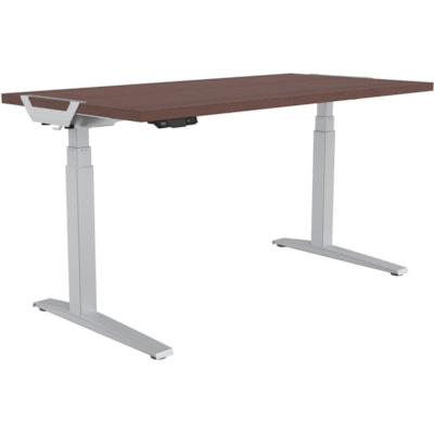 Fellowes High-Pressure Laminate Desktop - Mahogany Rectangle, High Pressure Laminate (HPL) Top - 220 lb (99.79 kg) Capacity - 60" (1524 mm) Table Top Length x 30" (762 mm) Table Top Width x 30" (762 mm) Table Top Depth x 1.1" (28.70 mm) Table Top Thickness - Assembly Required - Mahogany - 1 Each  - Mahogany 