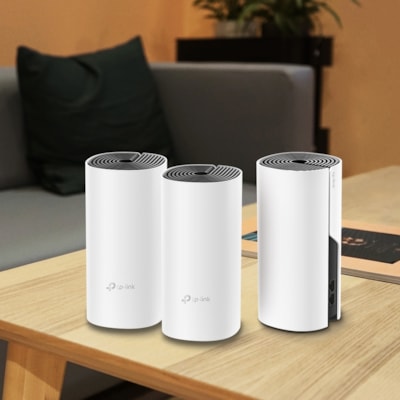 TP-Link - Point d'accès sans fil Deco M4 Bi bande IEEE 802.11ac 1,17 Gbit/s - 2,40 GHz, 5 GHz - 2 x Antenne(s) interne - Interne - Technologie MIMO - 2 x Réseau (RJ-45) - Gigabit Ethernet - Bluetooth 4.2 - Bureau - 3  
