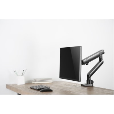Amer Mounting Arm for Curved Screen Display, Flat Panel Display - Matte Black - 1 Display(s) Supported - 32" Screen Support - 17.64 lb (8000 g) Load Capacity - 75 x 75, 100 x 100 - Steel, Aluminum, Plastic NG MOUNT 