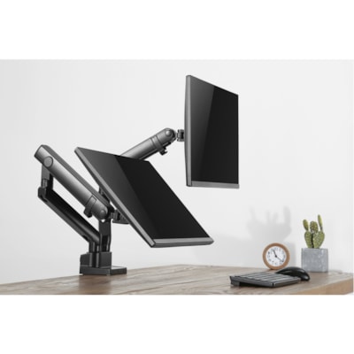 Amer Mounting Arm for Curved Screen Display, Flat Panel Display - Matte Black - 2 Display(s) Supported - 32" Screen Support - 35.27 lb (16000 g) Load Capacity - 75 x 75, 100 x 100 - Steel, Aluminum, Plastic  MOUNT 