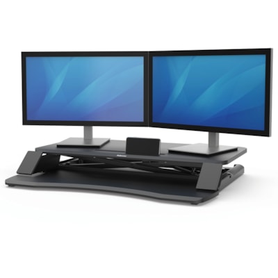 Fellowes Corsivo Sit-Stand Workstation - 4.50" (114.30 mm) Height x 31.50" (800.10 mm) Width x 24.13" (612.90 mm) Depth - Black nd Workstation 
