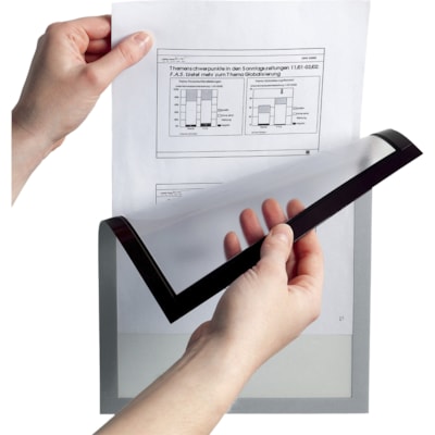 DURABLE - Porte-panneau Duraframe - Holding Width 5,50 po (139,70 mm) x Holding Height 8,50 po (215,90 mm) - Magnétique, Résistant aux rayures, Robuste - Plastique - Argenté - 2 / emballage MAGNÉTIQUES DEMI-LETTRE ARGENT PAQUET DE 2