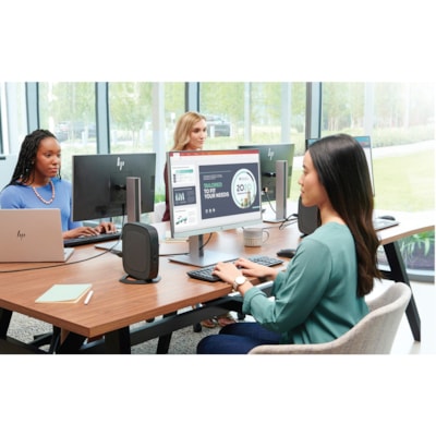 HP t640 Thin Client Ryzen R1505G Dual-core (2 Core) 2.40 GHz  - 4 GB RAM DDR4 SDRAM - 16 GB Flash Radeon Vega 3 Graphics - Gigabit Ethernet - HP ThinPro - IEEE 802.11ac - DisplayPort - VGA - Network (RJ-45) - 7 Total USB Port(s) - 2 USB 2.0 Port(s) - USB Type-C - 45 W  
