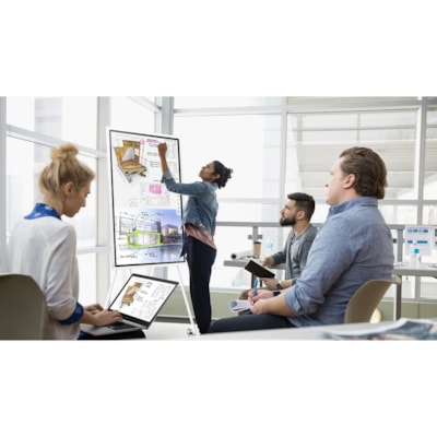 Samsung Flip 2 WM55R 55" Class LCD Touchscreen Monitor - 6.70 ms - 55" Viewable - InGlass Technology - 3840 x 2160 - 4K - 350 cd/m² - Edge LED Backlight - Speakers - HDMI - USB - Light Gray - 36 Month Digital Flipchart  Advanced IR  touch technology  w