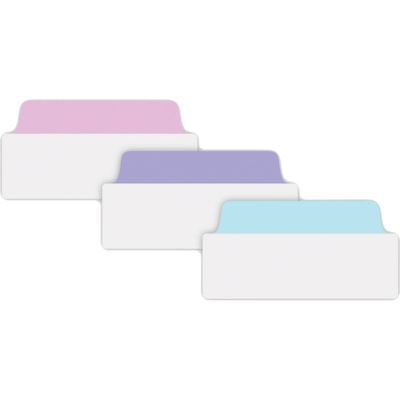 Avery® - Onglet dossier Ultra Tabs - 24 Inscriptibe Onglet(s) - 24 Onglet(s)/Ensemble - hauteur de l'onglet 3 po (76,20 mm) x largeur de l'onglet 1,50 po (38,10 mm) - Tab Rose pastel Plastique, Bleu pastel, Violet Pastel - 24 / emballage PK/24  2 SIDED WRITABLE FILING 