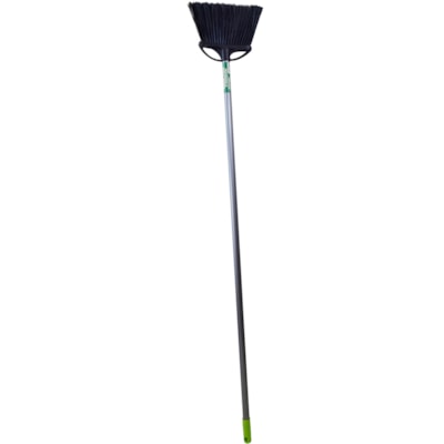 Globe 10" Angle Broom W/ 48" Metal Handle - 48" (1219.20 mm) Handle Length - 52" (1320.80 mm) Overall Length - Metal Handle - 1 Each ANGLED BRISTLES REMOVE HANDLE TO CREATE WHISK