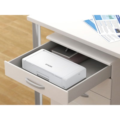Epson - Imprimante à jet d'encre WorkForce EC-C110 Portable - Couleur - 5760 x 1440 dpi Impression - 20 Feuilles Entrée - Réseau sans-fil - Mopria, Apple AirPrint, Wi-Fi direct, Epson iPrint, Epson Connect, Google Cloud Print - Impression papier ordinaire - USB  